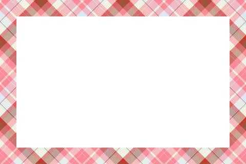 Vintage frame vector. Scottish border pattern retro style. Tartan plaid ornam Stock Illustration