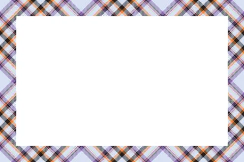 Vintage frame vector. Scottish border pattern retro style. Tartan plaid ornam Illustrazione stock