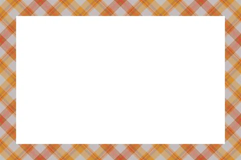 Vintage frame vector. Scottish border pattern retro style. Tartan plaid ornam Illustrazione stock