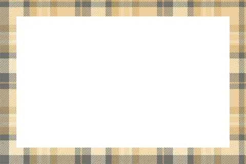 Vintage frame vector. Scottish border pattern retro style. Tartan plaid ornam Illustrazione stock