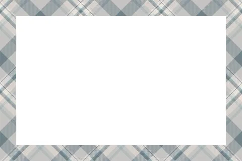 Vintage frame vector. Scottish border pattern retro style. Tartan plaid ornam 스톡 일러스트