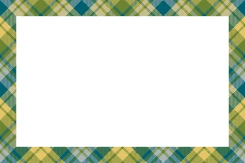 Vintage frame vector. Scottish border pattern retro style. Tartan plaid ornam Illustrazione stock
