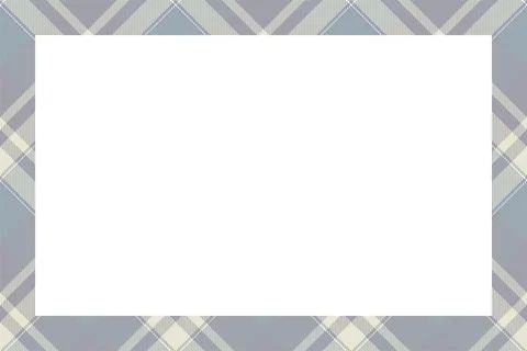 Vintage frame vector. Scottish border pattern retro style. Tartan plaid ornam Illustrazione stock