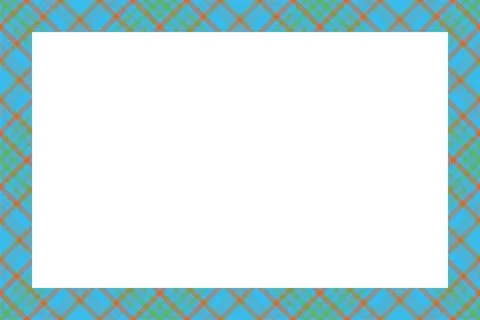 Vintage frame vector. Scottish border pattern retro style. Tartan plaid ornam Illustrazione stock