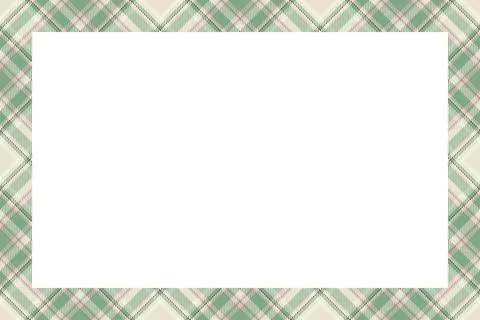 Vintage frame vector. Scottish border pattern retro style. Tartan plaid ornam Stock Illustration