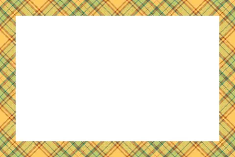 Vintage frame vector. Scottish border pattern retro style. Tartan plaid ornam Stock Illustration