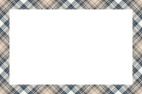 Vintage frame vector. Scottish border pattern retro style. Tartan plaid ornam Illustrazione stock