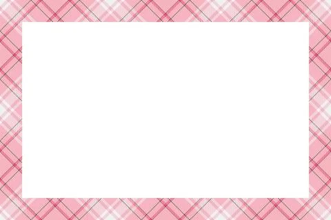 Vintage frame vector. Scottish border pattern retro style. Tartan plaid ornam Illustrazione stock