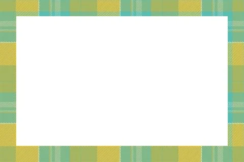 Vintage frame vector. Scottish border pattern retro style. Tartan plaid ornam 스톡 일러스트