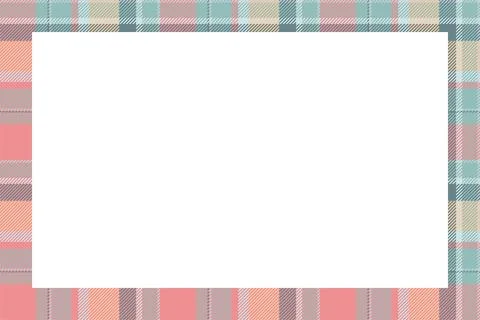 Vintage frame vector. Scottish border pattern retro style. Tartan plaid ornam Illustrazione stock