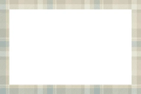 Vintage frame vector. Scottish border pattern retro style. Tartan plaid ornam Stock Illustration