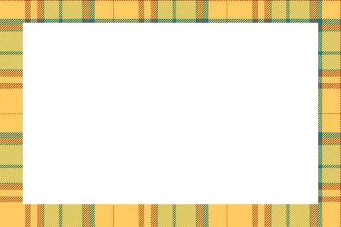 Vintage frame vector. Scottish border pattern retro style. Tartan plaid ornam 스톡 일러스트