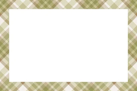 Vintage frame vector. Scottish border pattern retro style. Tartan plaid ornam Illustrazione stock