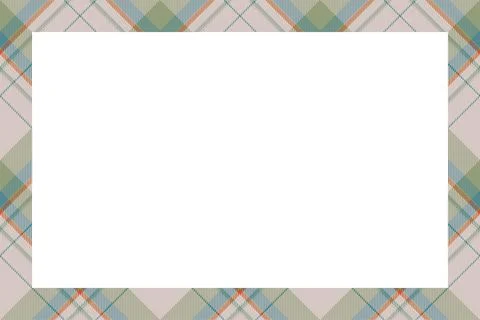 Vintage frame vector. Scottish border pattern retro style. Tartan plaid ornam Illustrazione stock