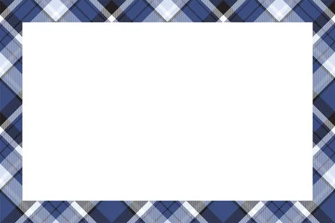 Vintage frame vector. Scottish border pattern retro style. Tartan plaid ornam 스톡 일러스트