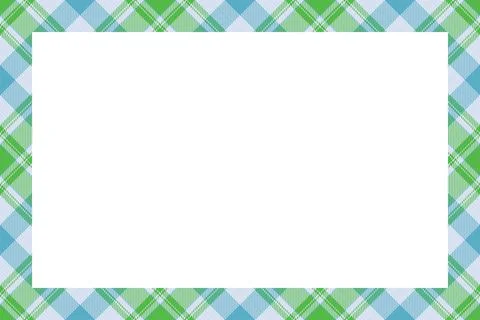 Vintage frame vector. Scottish border pattern retro style. Tartan plaid ornam Illustrazione stock