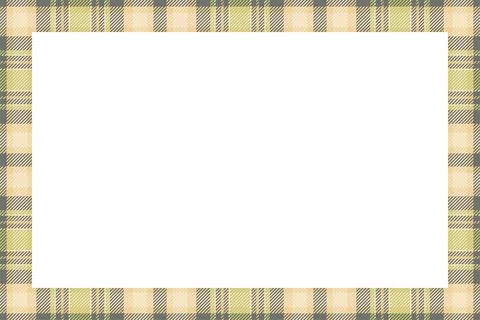 Vintage frame vector. Scottish border pattern retro style. Tartan plaid ornam Illustrazione stock