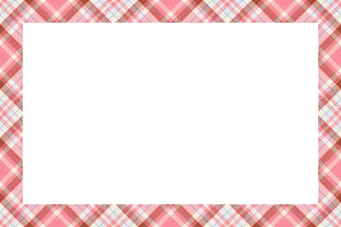 Vintage frame vector. Scottish border pattern retro style. Tartan plaid ornam Illustrazione stock