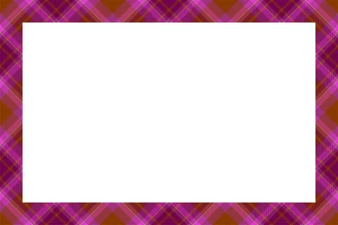 Vintage frame vector. Scottish border pattern retro style. Tartan plaid ornam 스톡 일러스트