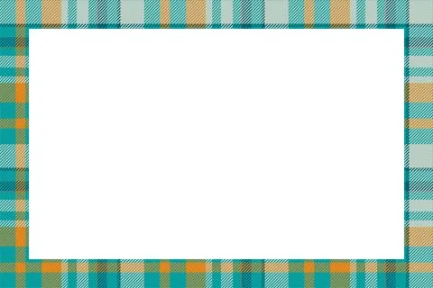 Vintage frame vector. Scottish border pattern retro style. Tartan plaid ornam Illustrazione stock