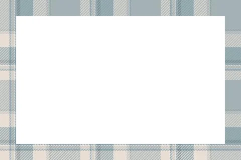 Vintage frame vector. Scottish border pattern retro style. Tartan plaid ornam Stock Illustration