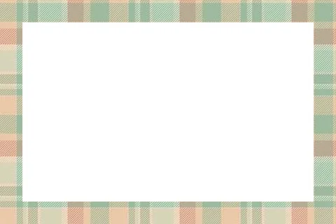 Vintage frame vector. Scottish border pattern retro style. Tartan plaid ornam 스톡 일러스트