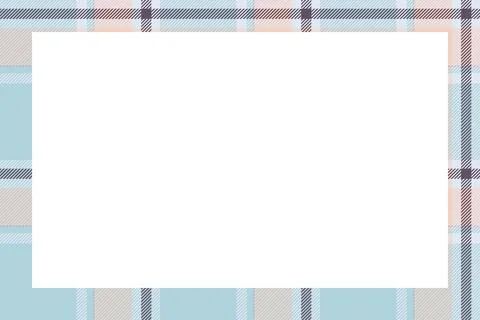 Vintage frame vector. Scottish border pattern retro style. Tartan plaid ornam Illustrazione stock