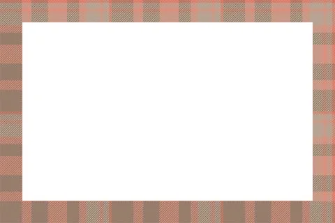Vintage frame vector. Scottish border pattern retro style. Tartan plaid ornam Illustrazione stock