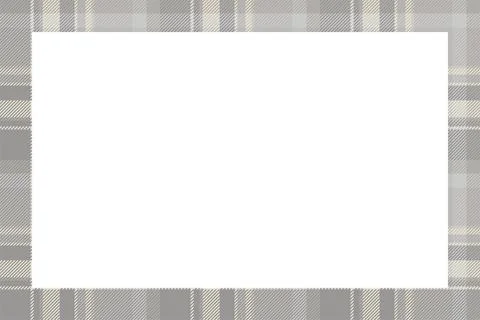 Vintage frame vector. Scottish border pattern retro style. Tartan plaid ornam Illustrazione stock