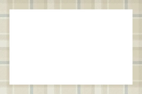 Vintage frame vector. Scottish border pattern retro style. Tartan plaid ornam Stock Illustration