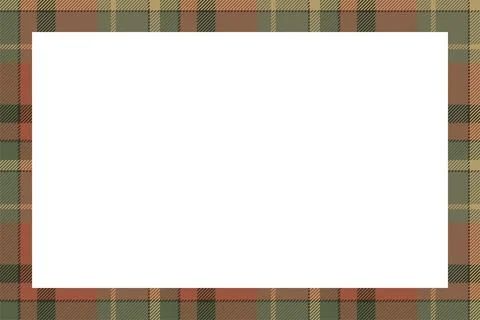 Vintage frame vector. Scottish border pattern retro style. Tartan plaid ornam 스톡 일러스트