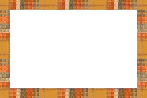 Vintage frame vector. Scottish border pattern retro style. Tartan plaid ornam Stock Illustration