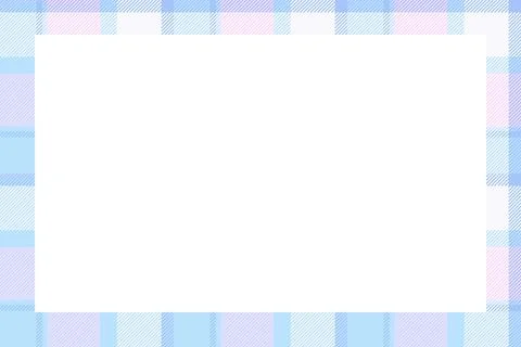 Vintage frame vector. Scottish border pattern retro style. Tartan plaid ornam Stock Illustration