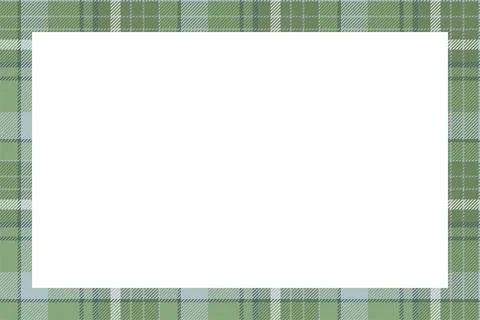 Vintage frame vector. Scottish border pattern retro style. Tartan plaid ornam Illustrazione stock