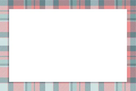 Vintage frame vector. Scottish border pattern retro style. Tartan plaid ornam Illustrazione stock
