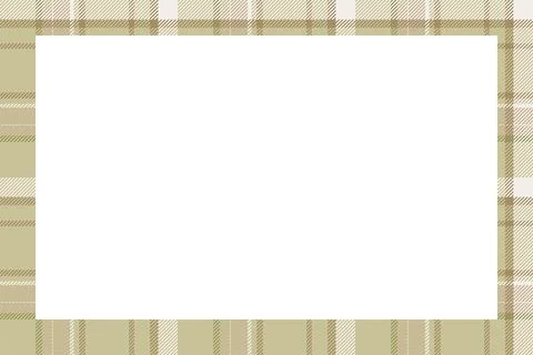 Vintage frame vector. Scottish border pattern retro style. Tartan plaid ornam Illustrazione stock