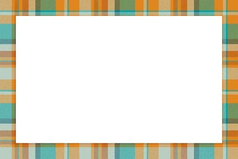 Vintage frame vector. Scottish border pattern retro style. Tartan plaid ornam Illustrazione stock
