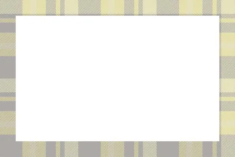 Vintage frame vector. Scottish border pattern retro style. Tartan plaid ornam Stock Illustration