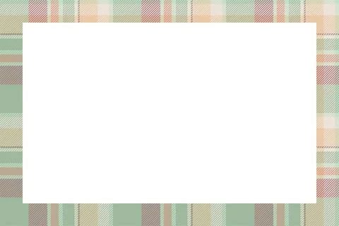 Vintage frame vector. Scottish border pattern retro style. Tartan plaid ornam Illustrazione stock