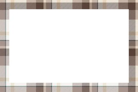 Vintage frame vector. Scottish border pattern retro style. Tartan plaid ornam Stock Illustration