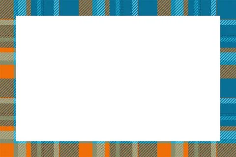 Vintage frame vector. Scottish border pattern retro style. Tartan plaid ornam Illustrazione stock
