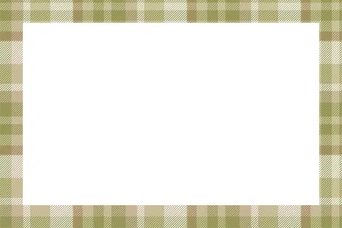 Vintage frame vector. Scottish border pattern retro style. Tartan plaid ornam Illustrazione stock
