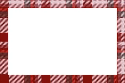 Vintage frame vector. Scottish border pattern retro style. Tartan plaid ornam Stock Illustration