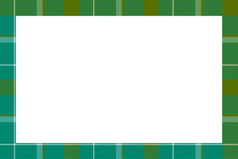 Vintage frame vector. Scottish border pattern retro style. Tartan plaid ornam Illustrazione stock