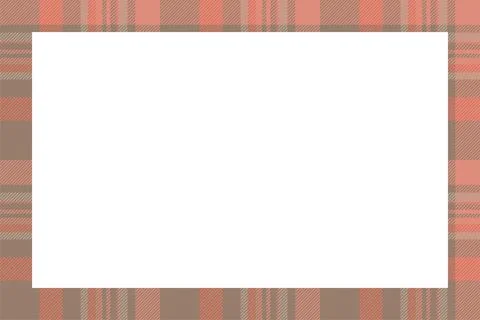 Vintage frame vector. Scottish border pattern retro style. Tartan plaid ornam Stock Illustration