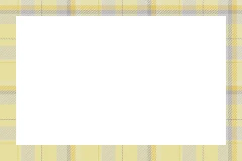 Vintage frame vector. Scottish border pattern retro style. Tartan plaid ornam Illustrazione stock