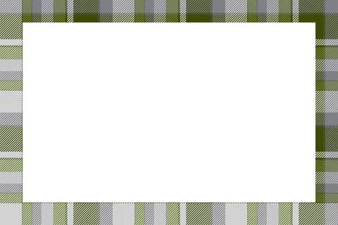 Vintage frame vector. Scottish border pattern retro style. Tartan plaid ornam Illustrazione stock
