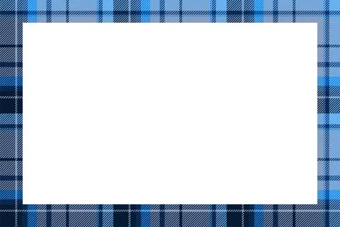Vintage frame vector. Scottish border pattern retro style. Tartan plaid ornam Stock Illustration