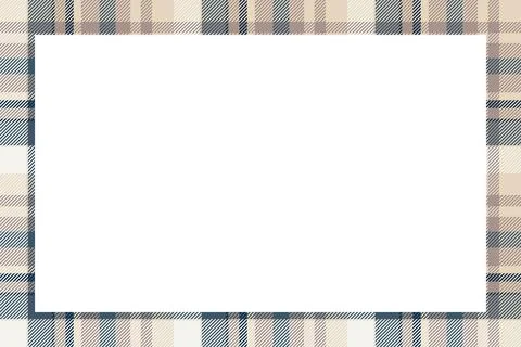 Vintage frame vector. Scottish border pattern retro style. Tartan plaid ornam Illustrazione stock