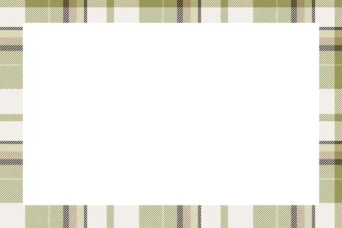 Vintage frame vector. Scottish border pattern retro style. Tartan plaid ornam Illustrazione stock